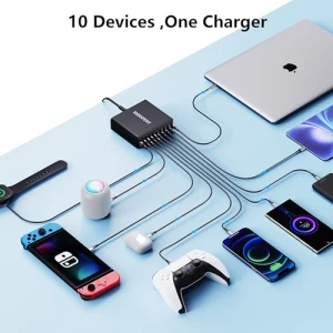 10-Port USB C Charging Station — Power Bank, MGRNPONY