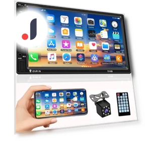 Double DIN Car Stereo with LCD Touch Screen — Car Installation Essentials, Zen-Japan Electronics