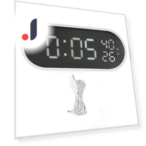 LED Mirror Alarm Clock with Touch Control — Alarm, OutsideWorld