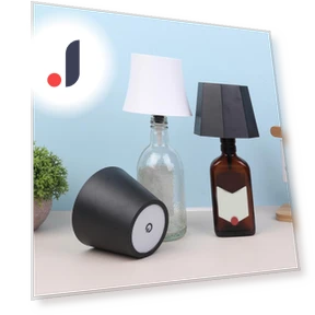 Touch LED Wireless Table Lamps for Wine Bottles — Desk & Table Lighting, Grocery Boy