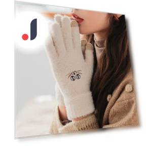 Women's Warm Fingerless Knitted Gloves with Touchscreen — Gloves, Millioner