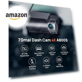 4K Dash Cam Front and Rear with STARVIS — Rearview Cameras for Cars, 70mai