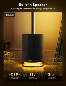 RGBICWW LED Floor Lamp with Bluetooth Speaker and White Noise, Govee