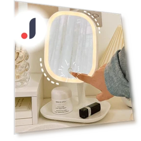 Rotating LED Cosmetic Mirror — Handheld, Moun