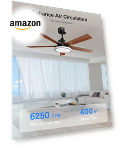 Smart Ceiling Fan with Lights — Ceiling Fan Wall Controls, Lumary