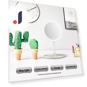 Smart LED Makeup Mirror — Compact & Travel, ElectroCN