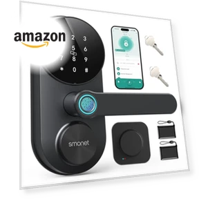 Smart WiFi Door Lock with Handle — Smart Home Security, SMONET
