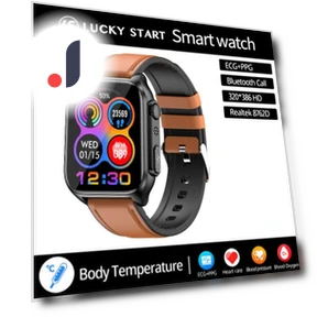 Bluetooth Smart Watch with Sleep Monitoring & ECG+PPG — Smartwatches, Lucky Start
