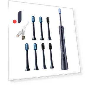 Electric Toothbrush with 5 Brush Heads — Chargers, Dongfang HOME A