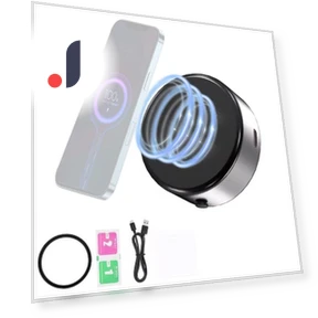 Magnetic Car Phone Holder 2 in 1 with Wireless Charging — Dashboard Installation Kits, Auto Accessories Home