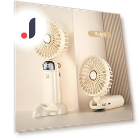 Mini Portable Fan with Smart LED Digital Display — Portable Cooling Solutions, Factory Discount Outlet