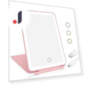 Triple Foldable Makeup Mirror with Lighting — Compact & Travel, Binchi Health Technology