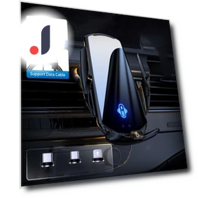 Wireless Car Charger with Automatic Touch Clamp — Dashboard Installation Kits, Optimized General