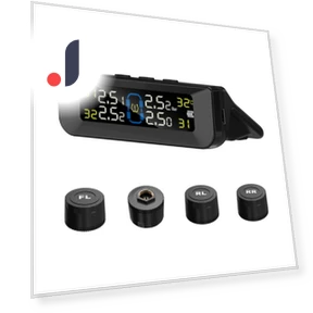 Wireless Solar Tire Pressure Monitoring System with LCD Display — TPMS Sensor Replacements, TOMTOP JMS