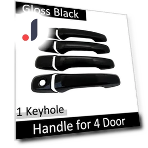 Classic Glossy Black Smart Door Handle Cover — Car Door Entry Guard
