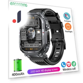 Compass Smart Watch — Heart Rate Monitors, SACOSDING