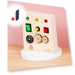 Montessori Busy Board with LED Switches — Educational, Binchi Fitness