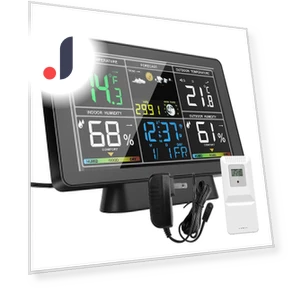 Smart Weather Station with Color Screen — Weather Monitoring Clocks, TOMTOP JMS