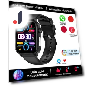 Smartwatch with ECG & PPG Non-Invasive Uric Acid Monitoring — Smartwatches, Zodvboz