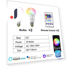 Wi-Fi Smart LED Bulb — LED, Rainbow Rain