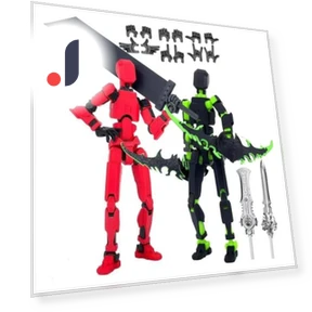 3D Printed Robot Figure with Accessories — Dolls & Figures, DODO Beauty