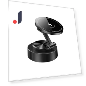 Magnetic Vacuum Adsorption Car Mount with Wireless Charger — Dashboard Installation Kits, Meiteai-All