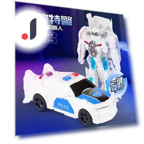One-Step Deformation Robot Car Toy — Interactive Figures & Robots, Plastic Toys
