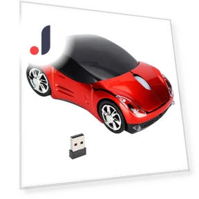 Red Car-Shaped Wireless Mouse — Mouse Pads, Automobile and motorcycle supplies