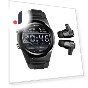 Smart Watch with Bluetooth Earbuds — Wearable Accessories, Rainbuvvy