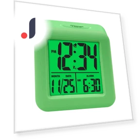 Soft-Cube Alarm Clock with LCD Display and Smart Lighting — Alarms & Clocks, Equity By La Crosse