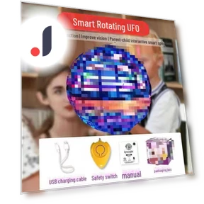 Glowing Smart UFO Flying Ball — Interactive Figures & Robots, Serene Greens
