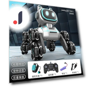 Trick Remote Control Car with Light and Music, Rechargeable Robot Dog, Early Education, Developmental Toy for Boys — Interactive Figures & Robots, Plastic Toys