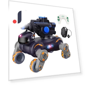 Trick Remote Control Mechanical Dog-Car with Light Music — Interactive Animal Companions, Play with You