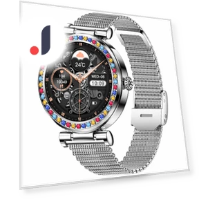 1.27-inch Steel Strap Women's Waterproof Smart Watch with Diamond Decoration — Wearable Accessories, Tiktkkkk