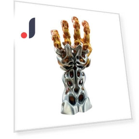 3D-printed manipulator, mechanical hand with movable finger joints — 3D Printing Solutions, Modemax