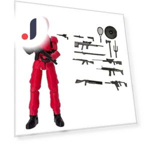3D Printed Robot Figure with Accessories — Collectible Statues, Sports Accessory