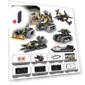 5-in-1 Programmable Military Robot Building Blocks — Construction Kits, Super Go
