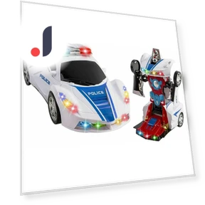 Deformable Police Car Toy With Lights And Sounds — Toy Vehicles, TinyJoy
