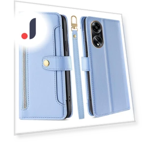 Scratch Proof PU Leather+TPU Phone Cover Stand Wallet Case with Zipper Pocket — Phone Accessories, Smartwatch 2025
