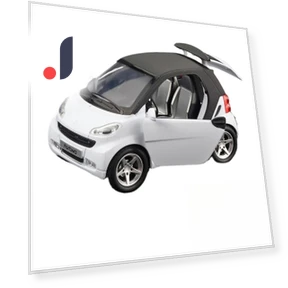 Simulation Benz Smart Alloy Model Car — Miniature Rides & Collectibles, Fourall-Model Cars
