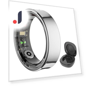 Smart Ring Waterproof Fitness Tracker with Charging Case — Wearable Accessories, Seahorse Home
