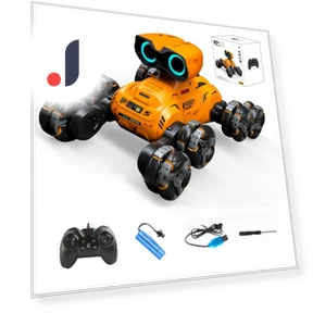 Trick Robot on 8 Wheels — Two-Way Radios for Kids, Tiktkkkk