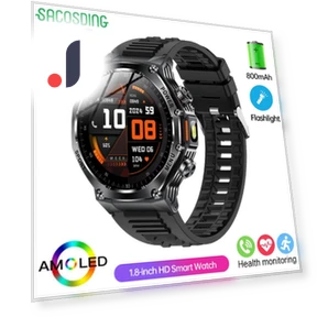 Уличные умные часы с большой батареей и светодиодным фонариком — Smartwatches, SACOSDING