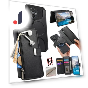 Detachable Magnetic Leather Flip Phone Cover — Smartwatch Protectors, Smartwatch 2025