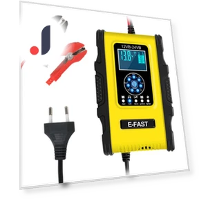 Digital Display Pulse Repair Smart Car Battery Charger — Battery Testers, LEEPEE Automotive Parts