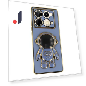 Electroplating Soft TPU Phone Cover with Astronaut Hidden Kickstand — Phone Accessories, Smartwatch 2025