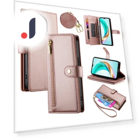 Leather Wallet Case with Zipper Pocket — Flip Cases, Smartwatch 2025
