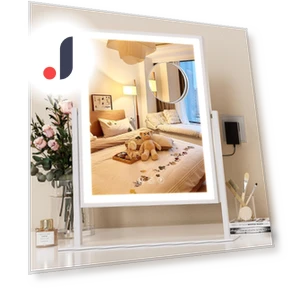 Lighted Makeup Actress Tabletop Mirror — Compact & Travel, Boasorte Lounge