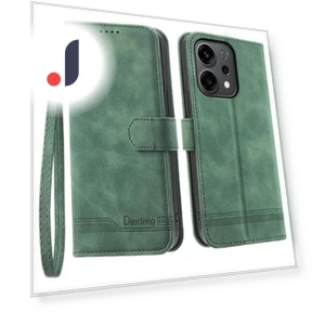 Lines Imprint Wallet Leather Phone Cover with Wrist Strap — Smartwatch Protectors, Smartwatch 2025