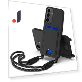 Liquid Silicone Card Holder Phone Back Cover with Short Strap — Back Covers, Smartwatch 2025